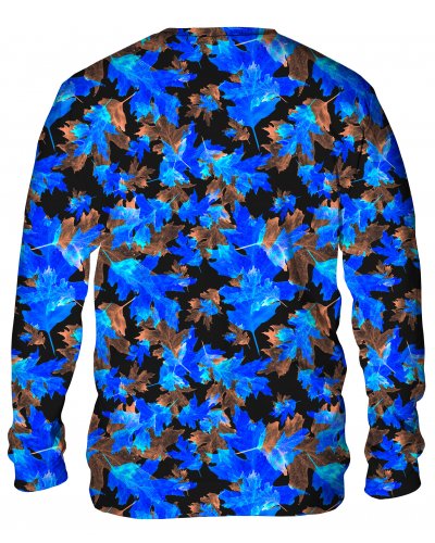 Hoodie without the hood Blue Leaves