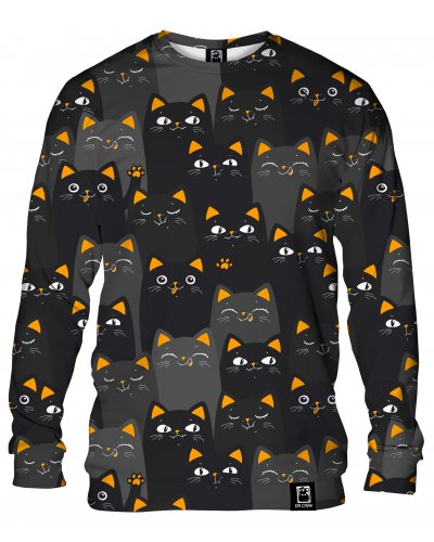 Hoodie without the hood Cats Orange