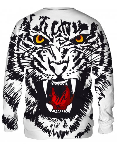 Hoodie without the hood White Tiger