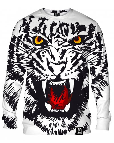 Hoodie without the hood White Tiger