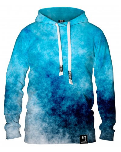 Hoodie with the hood Blue Grunge