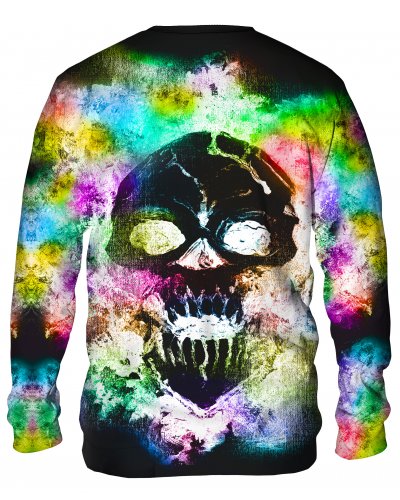 Hoodie without the hood Neon Skull