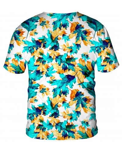 T-Shirt Cyan Leaves