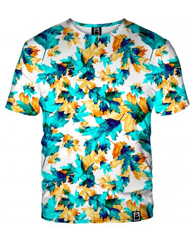 T-Shirt Cyan Leaves