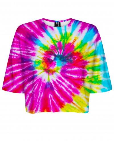 T-shirt Crop Tie Die Colorful