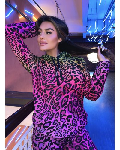 Bluza rozpinana Multicolor Leopard