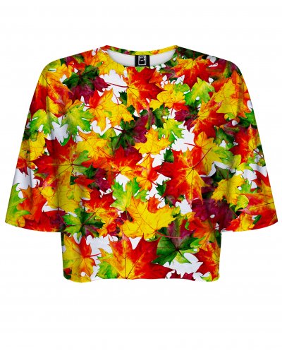 T-shirt Crop Autumn Leaves