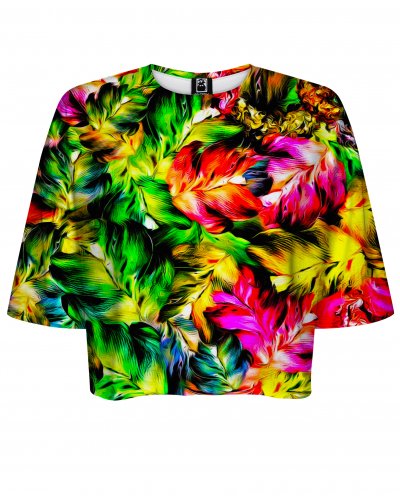 T-shirt Crop Jungle Leaves