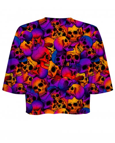 T-shirt Crop Skulls Ombre