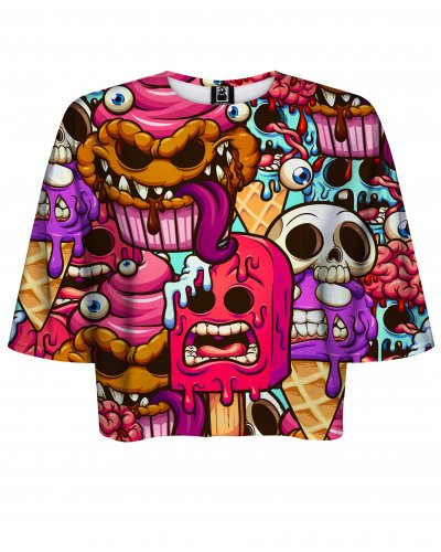 T-shirt Crop Dessert Monsters