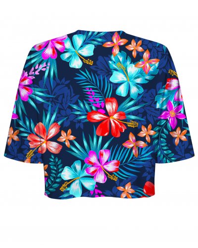 T-shirt Crop Colorful Flowers