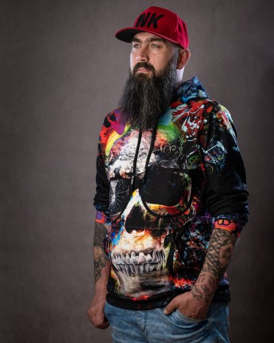 Hoodie zip Creative Skull