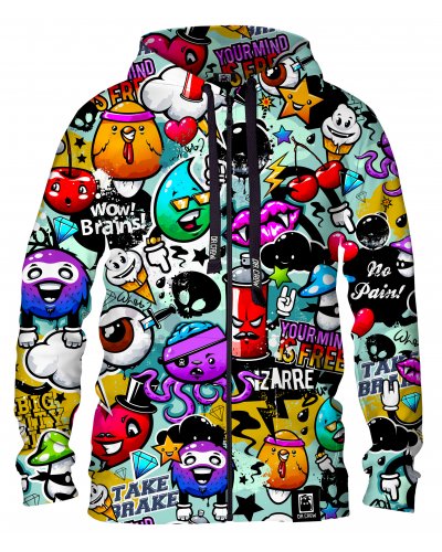 Hoodie zip Graffiti Bizarre