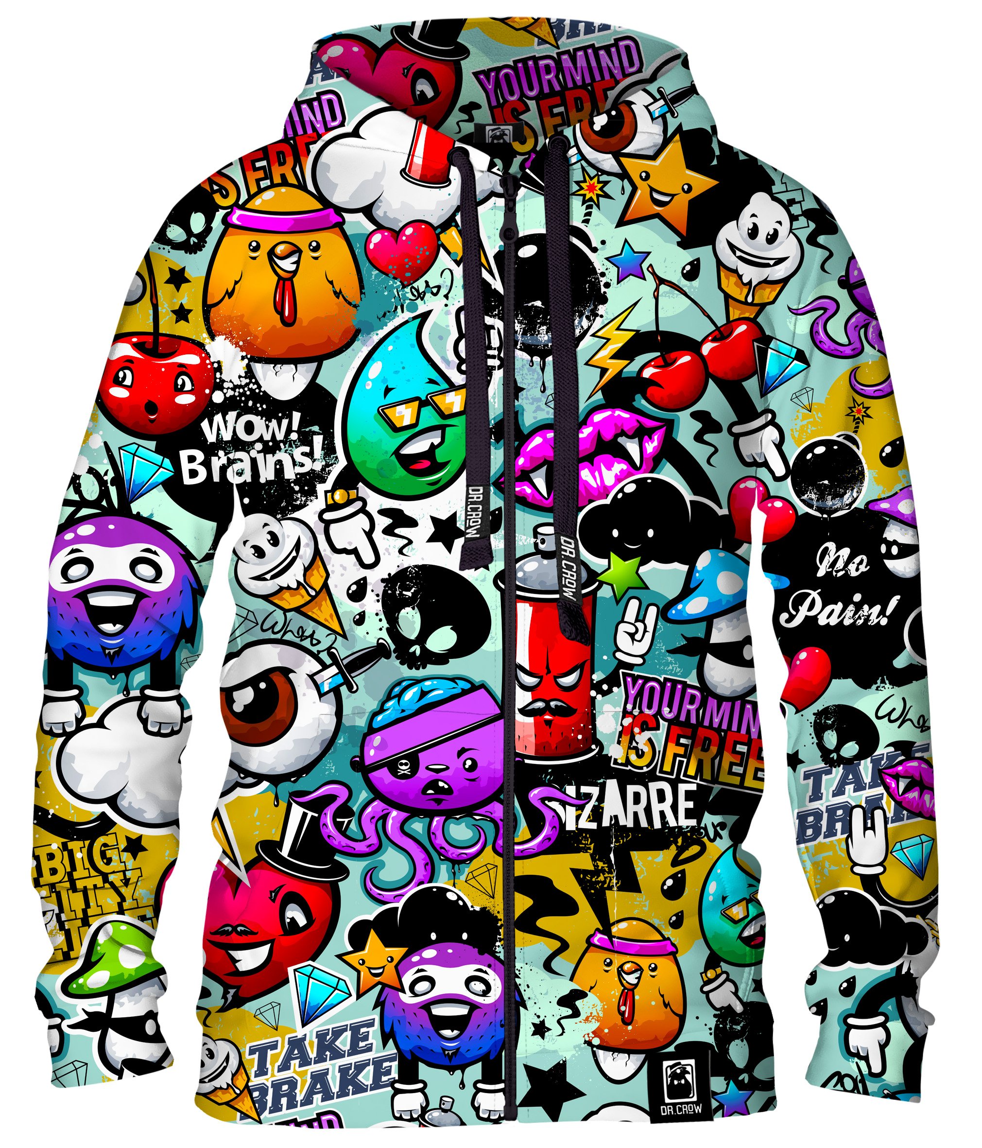 Hoodie zip Graffiti Bizarre