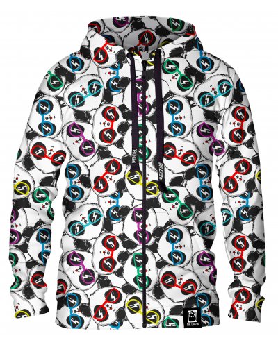 Hoodie zip Pandas in Glasses