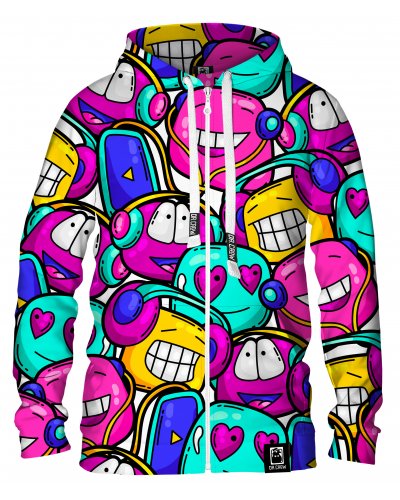 Hoodie zip Cartoon Funny