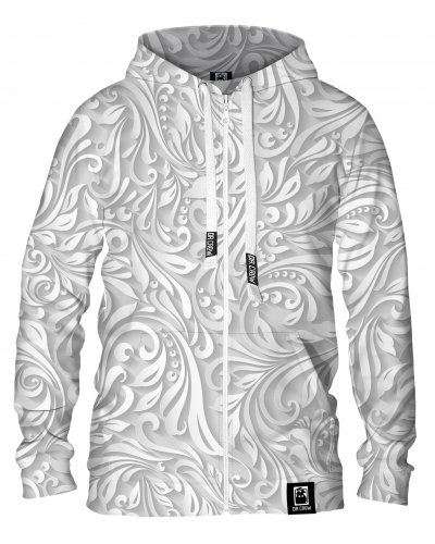 Hoodie zip White Paisley