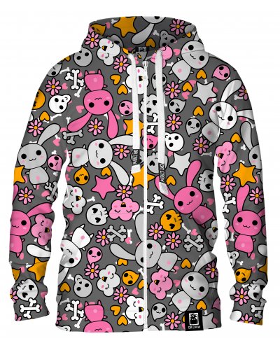 Hoodie zip Skull Rabbit