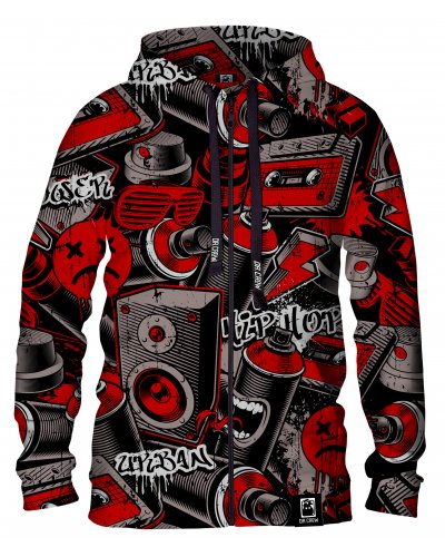 Hoodie zip Graffiti Spray