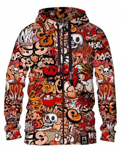 Bluza rozpinana Graffiti Skull