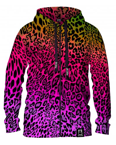 Hoodie zip Multicolor Leopard