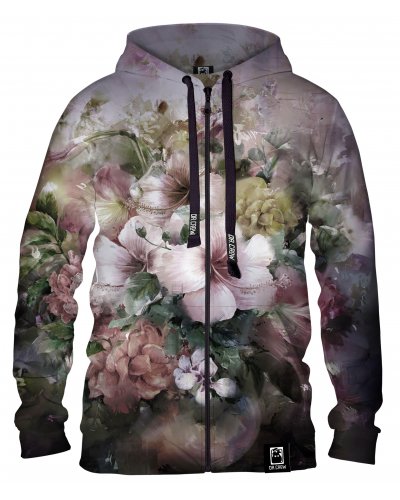 Hoodie zip Flowers Watercolor