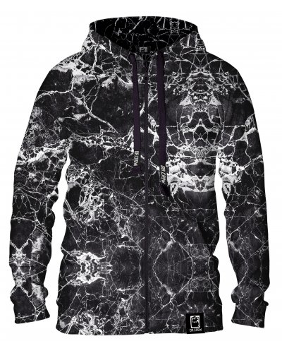 Hoodie zip Marble Black