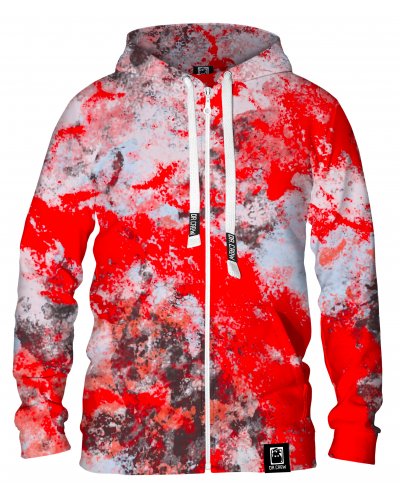 Hoodie zip Marble Red