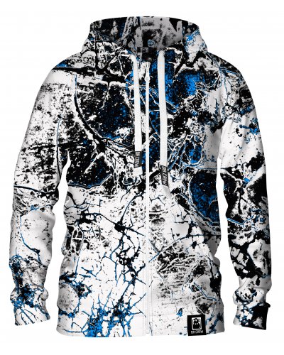 Hoodie zip Marble White