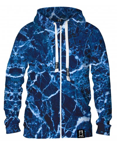 Hoodie zip Marble Blue