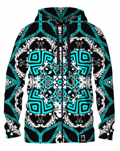 Hoodie zip Mint Baroque