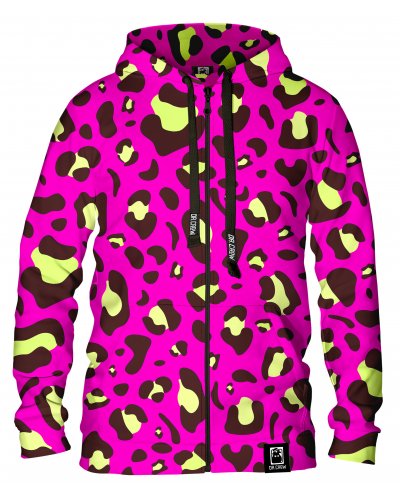 Hoodie zip Leopard Pink