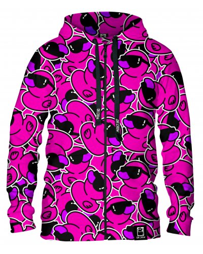 Hoodie zip Ducks Pink