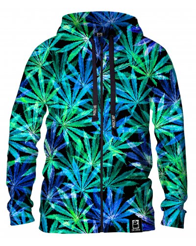 Hoodie zip Hemp Blue