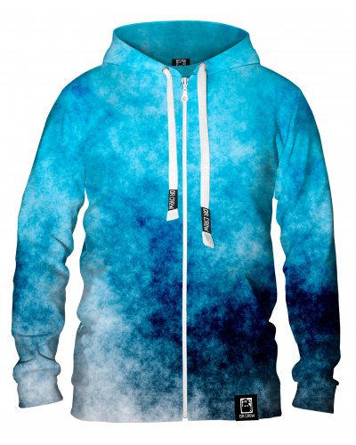 Hoodie zip Blue Grunge