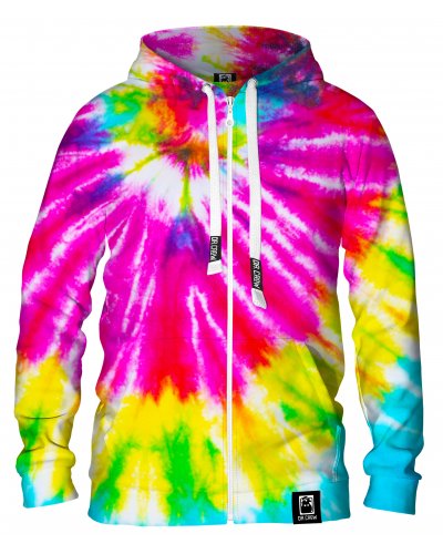 Hoodie zip Tie Die Colorful