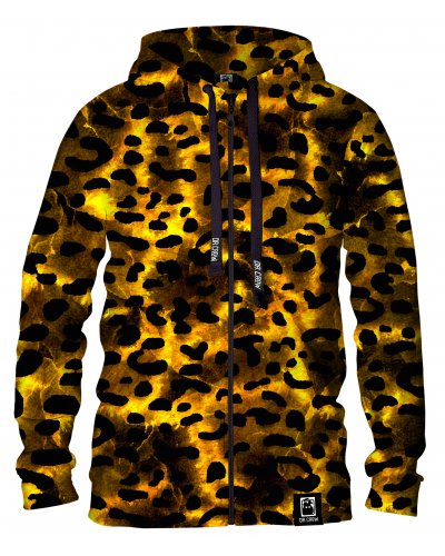 Hoodie zip Gold Leopard