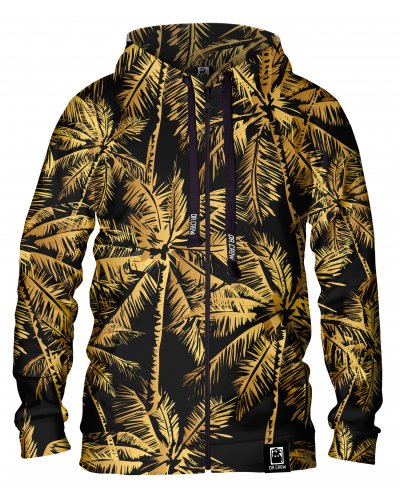 Hoodie zip Gold Palms