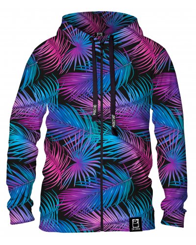 Hoodie zip Purple Palms