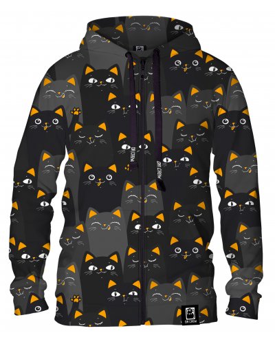 Hoodie zip Cats Orange