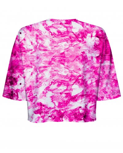 T-shirt Crop Marble Pink