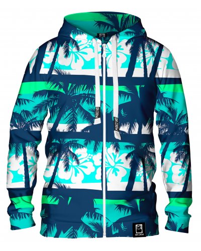 Hoodie zip Blue Beach