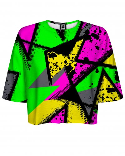 T-shirt Crop Abstract Geometric